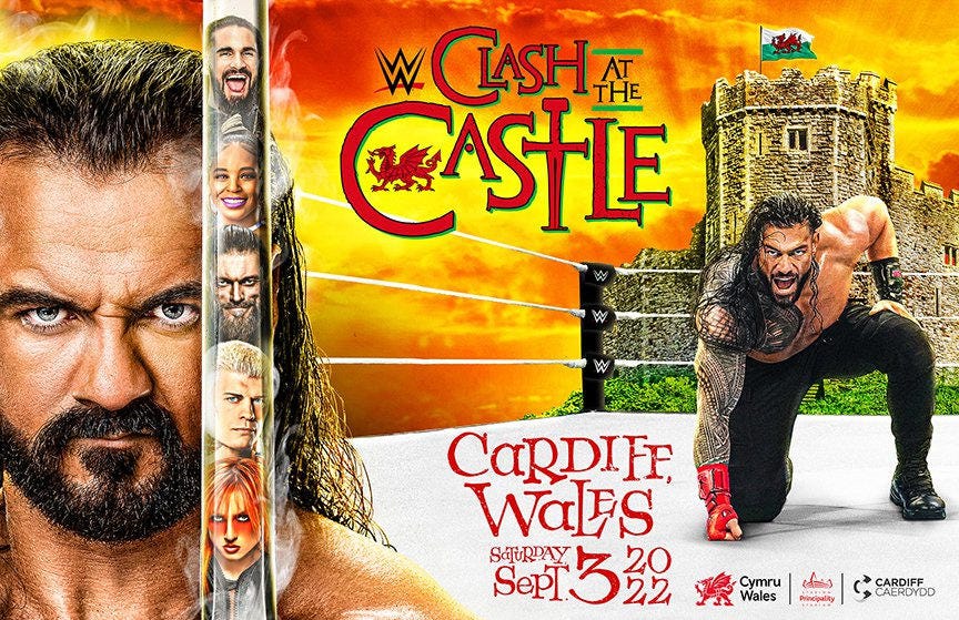 © WWE. All rights reserved. Clash at the Castle, Saturday September 3, 2022