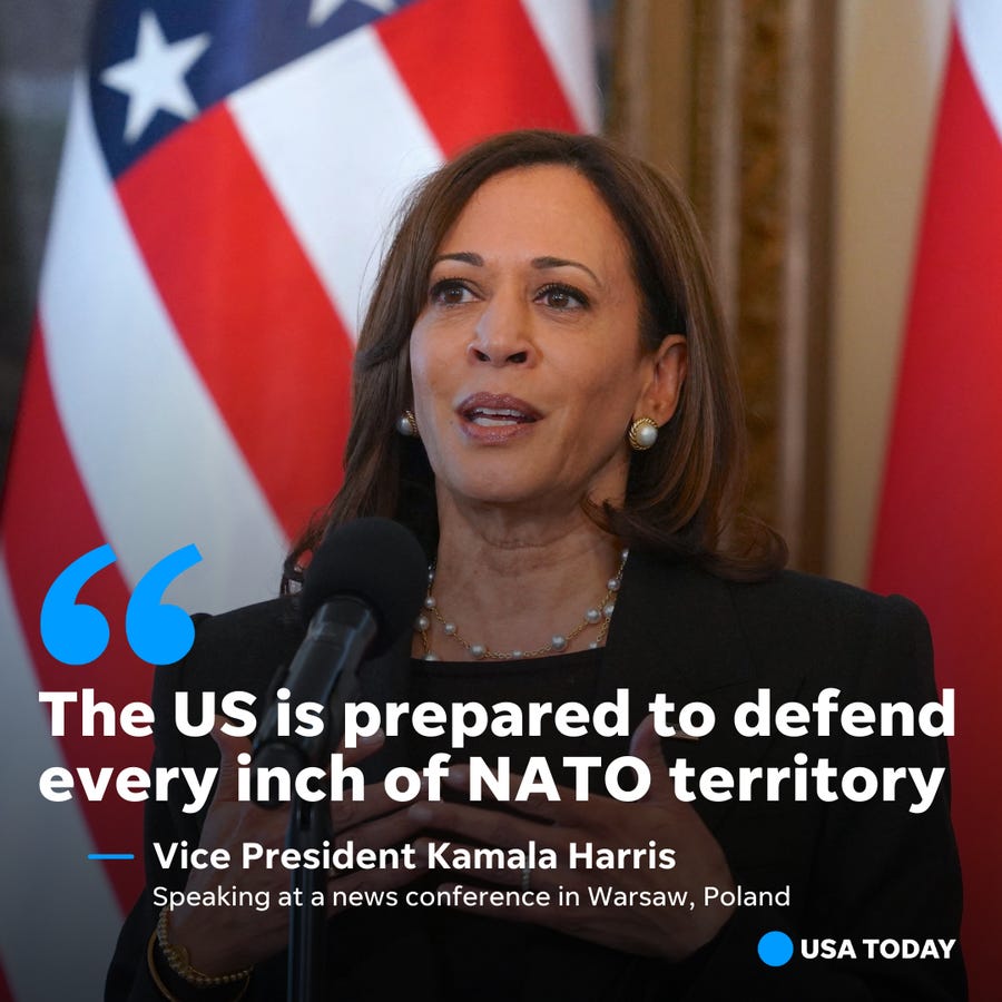 Harris underscored the United States’ commitment to "defend every inch of NATO territory."