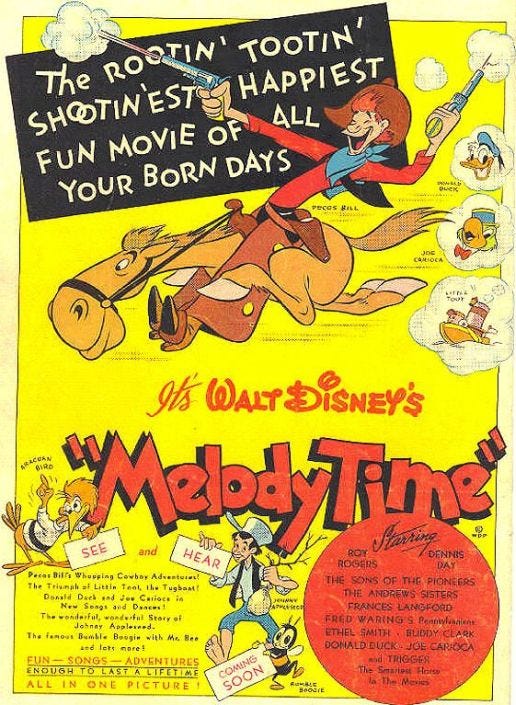Original teaser poster for Melody Time