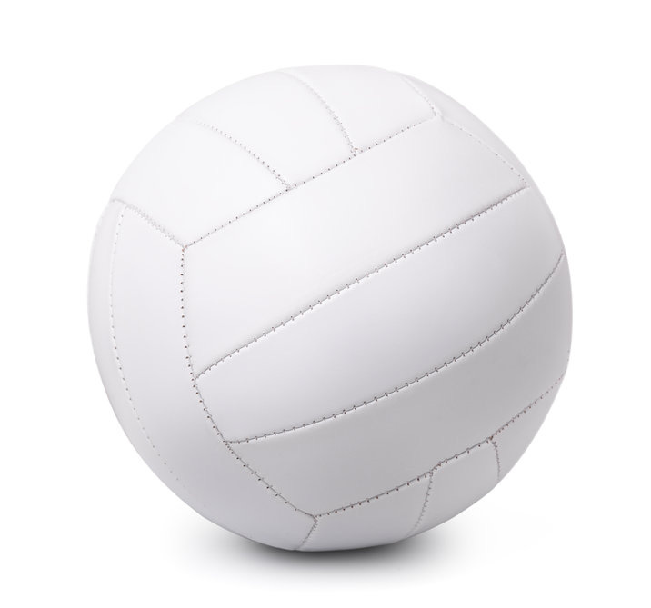 White leather volleyball