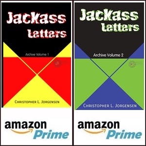 Covers to the above mentions Jackass Letters books.
