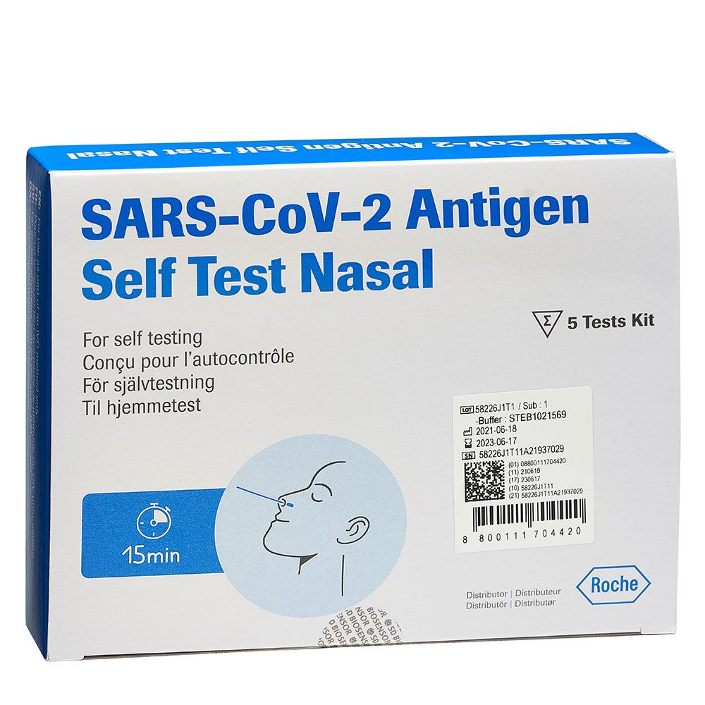 SD Biosensor SARS-COV-2 Antigen Self-Test Nasal 5&#39;S - Eu Yan Sang Singapore