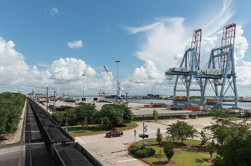 File:View of Port of Mobile from Convention Center 20160712 1.jpg