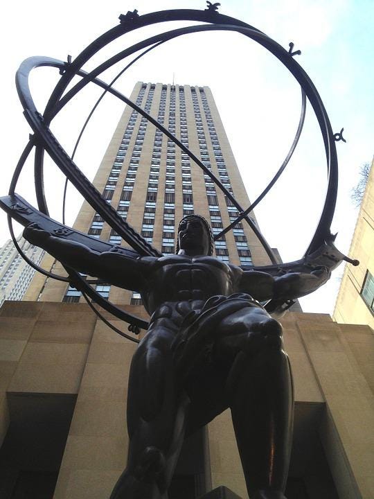 Rockefeller, Center, Statue, Atlas