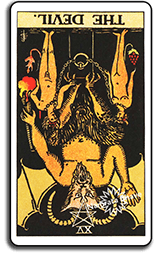The Devil - Devil Tarot Card Meaning From The Universal Waite Tarot Deck |  WebAstrologers.com