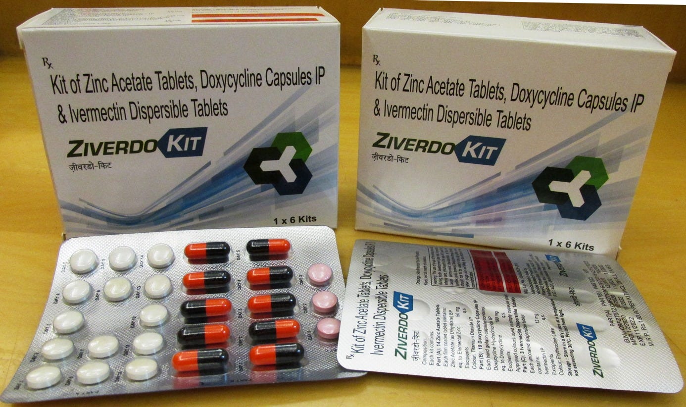 Ivermectin tablets from India, Covid medicines from India, Zinc Acetate,  Ziverdo Kit
