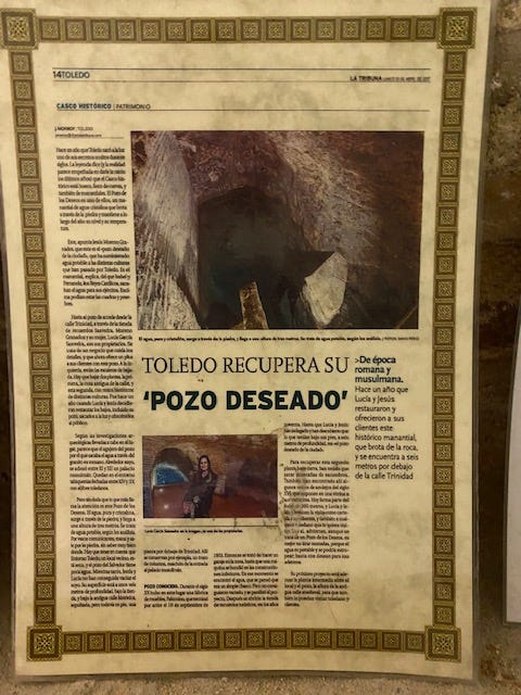 A photo of the article, in Spanish, described in the text