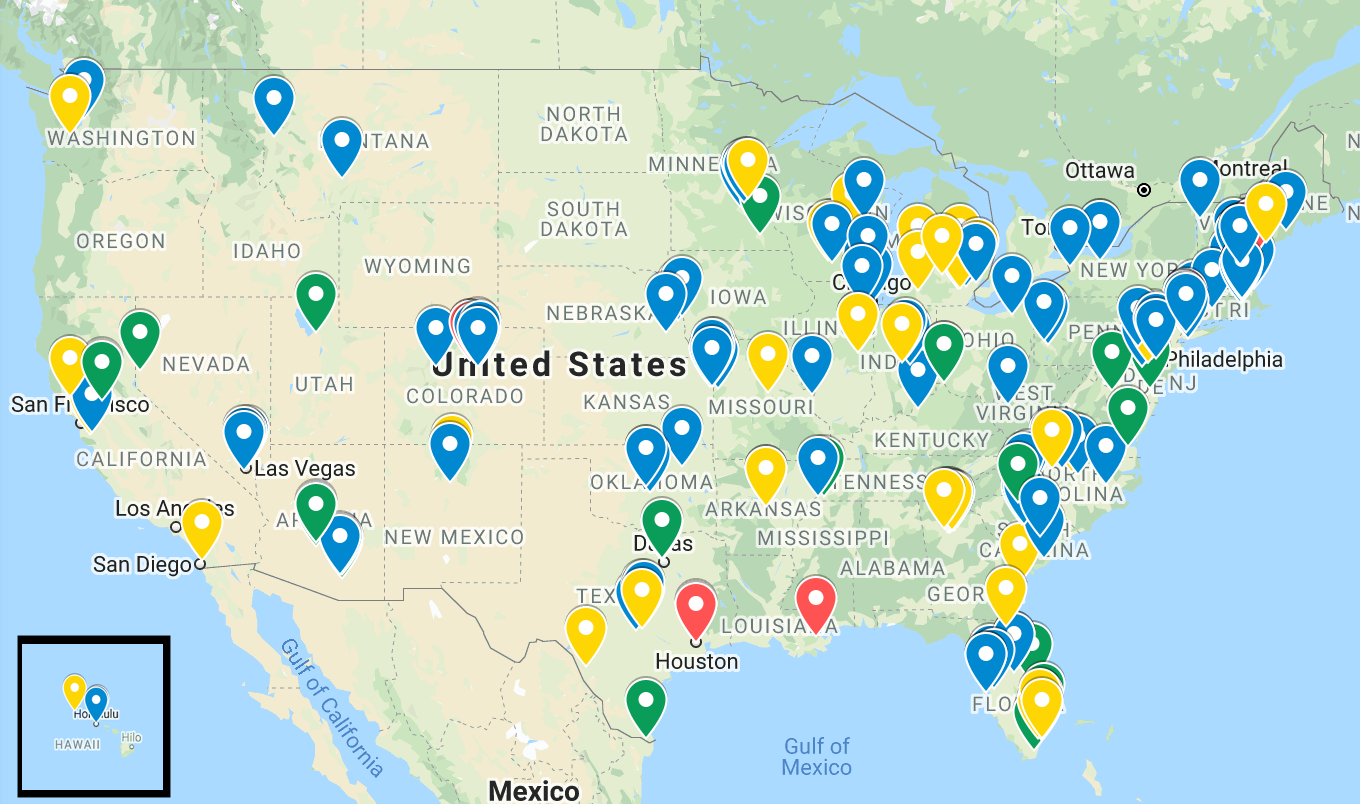 A map of all RFS winners in 2020 (so far!)