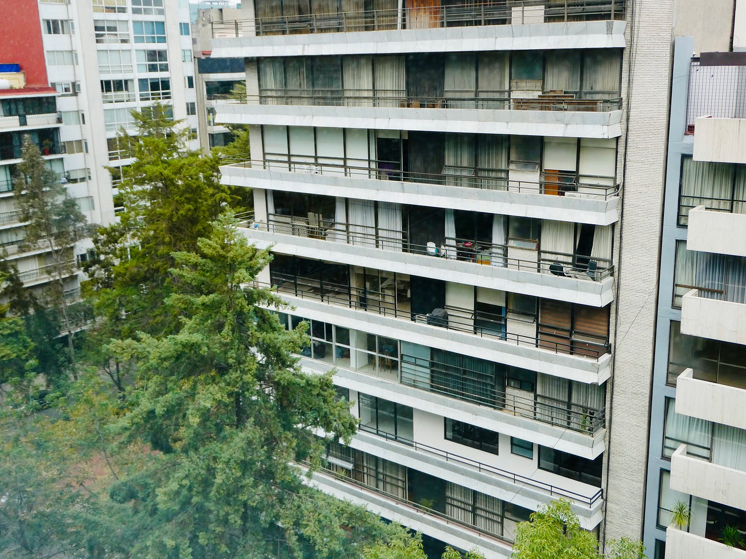 windows of apartment block