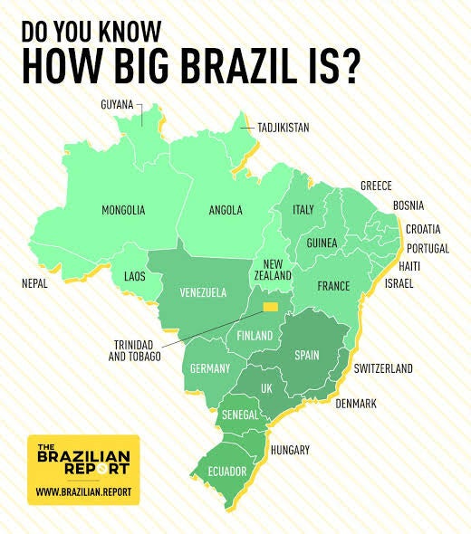 O tamanho do Brasil! : r/brasil