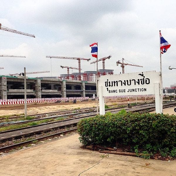 Bang Sue Junction, next to the future "central station" of Bangkok.