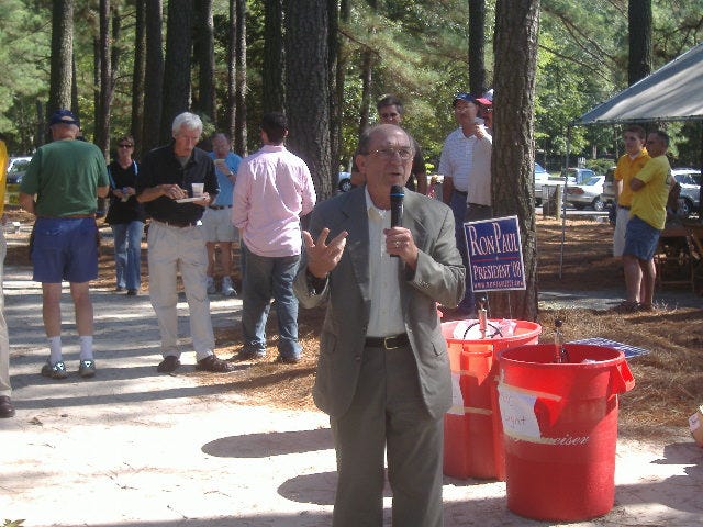 The Congressman makes a point in his remarks.