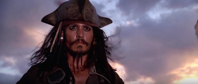 Best Actor: Best Actor 2003: Johnny Depp in The Pirates of the Caribbean:  The Curse of the Black Pearl