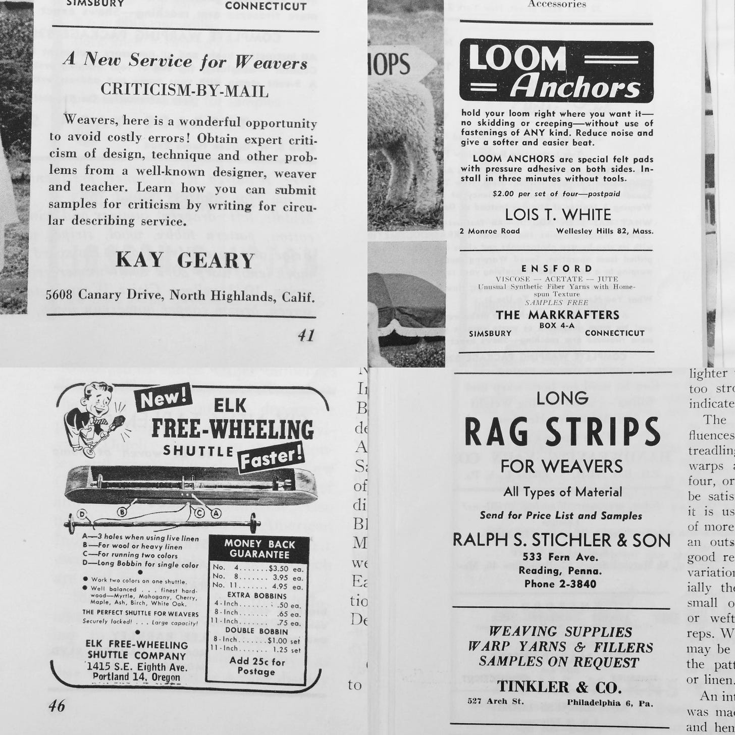 Collage of old magazine advertisements 