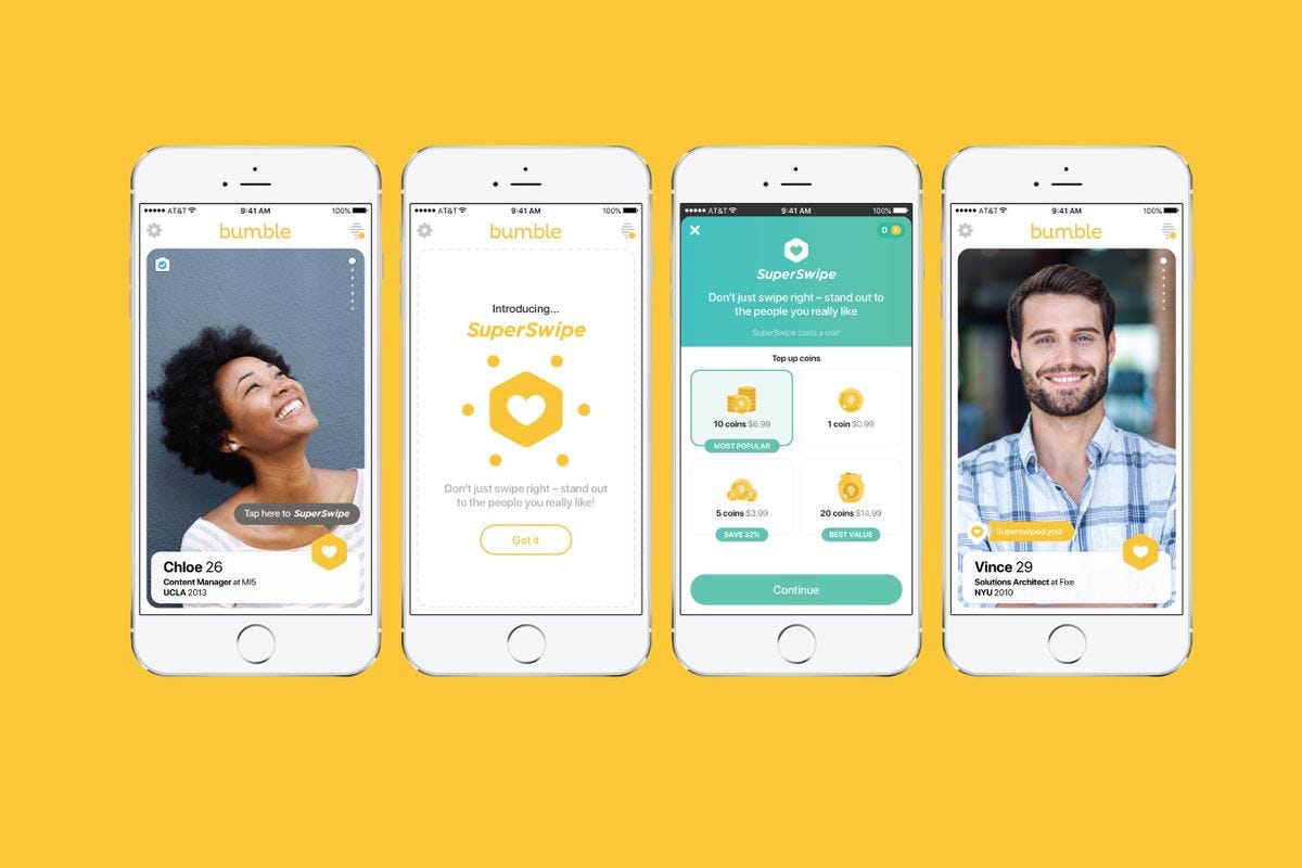 Bumble copies Tinder's Super Like with new 'SuperSwipe' feature - The Verge