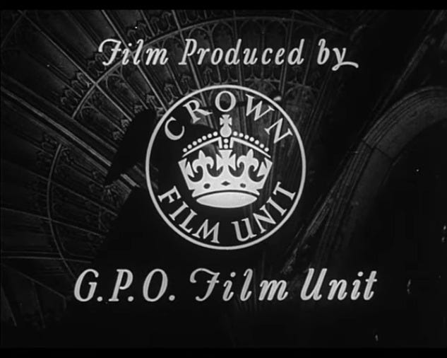 Production plate from a film made by the GPO Film Unit.