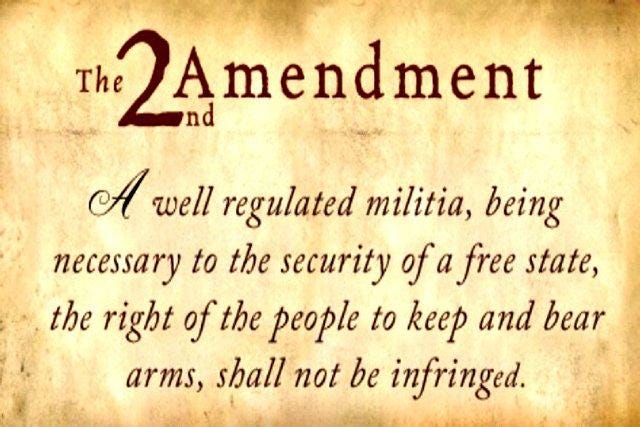 Amendment M well regulated militia, being necessary to the security of a free state, the right of the people to keep and bear arms, shall not be infringed National Rifle Association United States of America District of Columbia v. Heller McDonald v. City of Chicago text font handwriting morning
