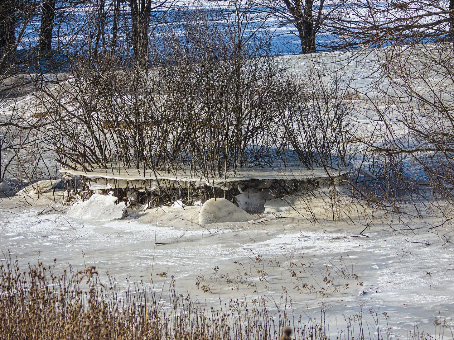 Ice field at Smithville Reservoir