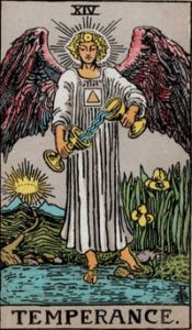 Temperance tarot card