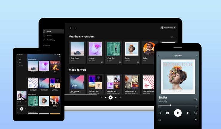 Spotify products 2020 source spotify