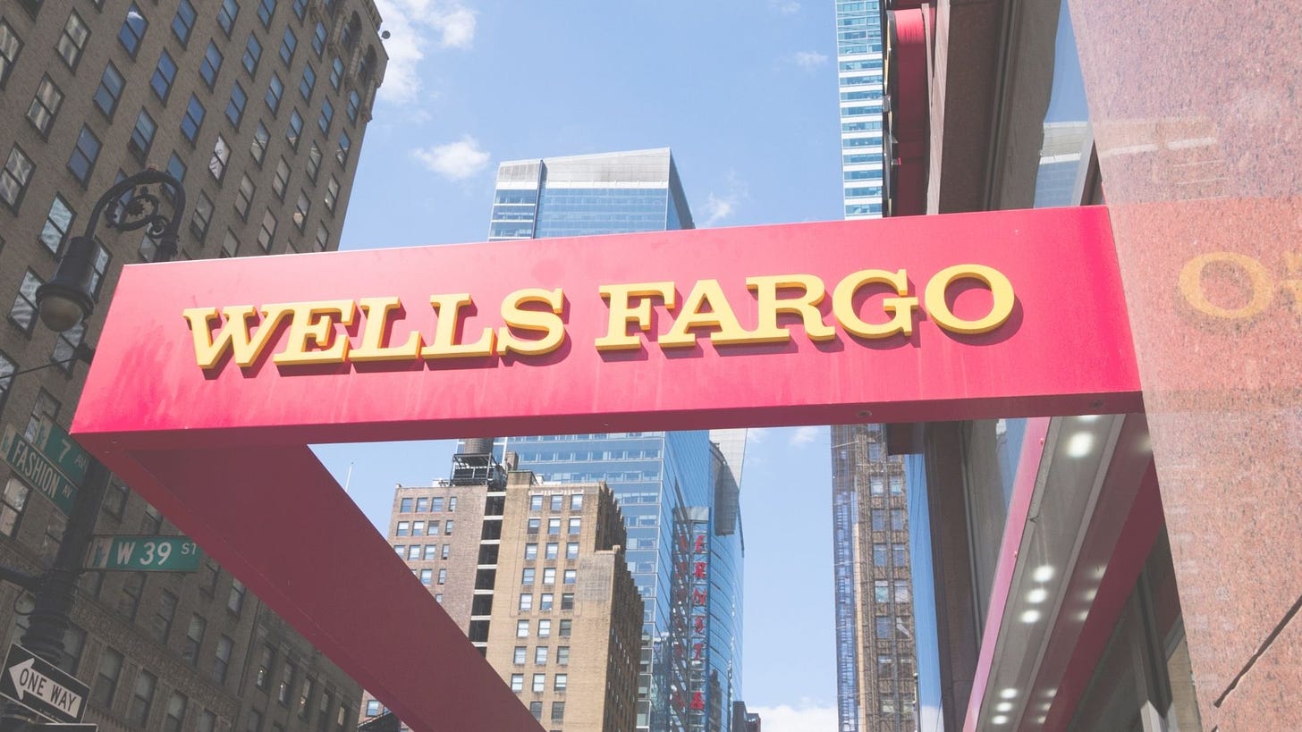 Wells Fargo signage on a building