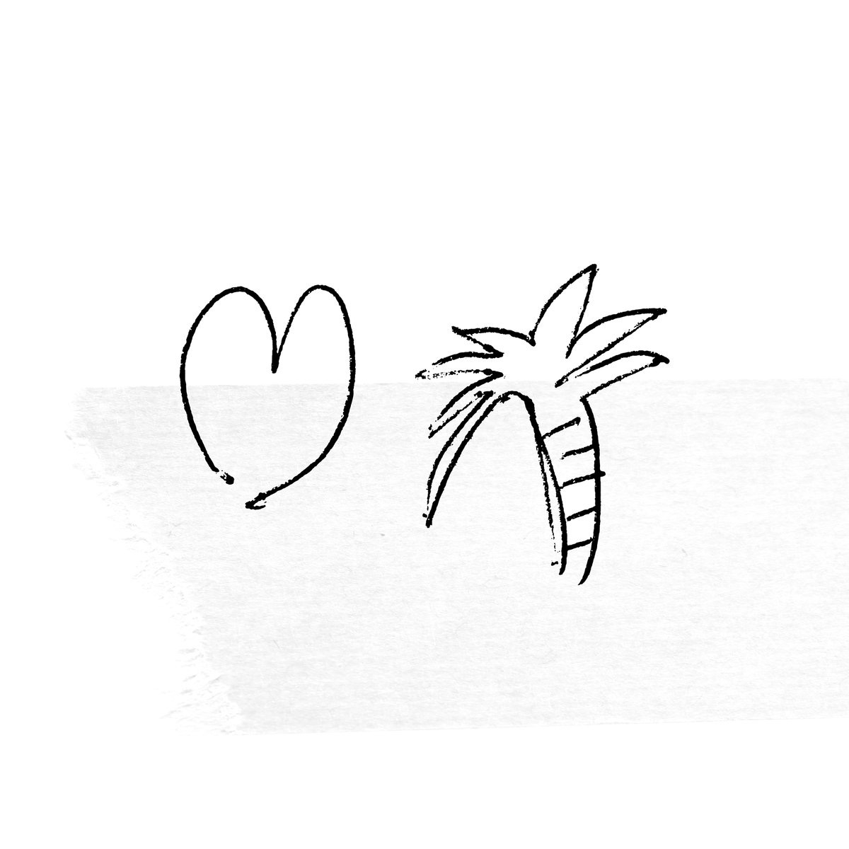 An heart and a palm