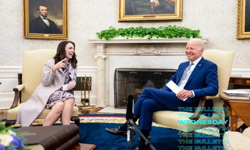 US President Joe Biden prime minister meets Jacinda Ardern. (Photo: Doug Mills/The New York Times/Bloomberg via Getty Images) 
