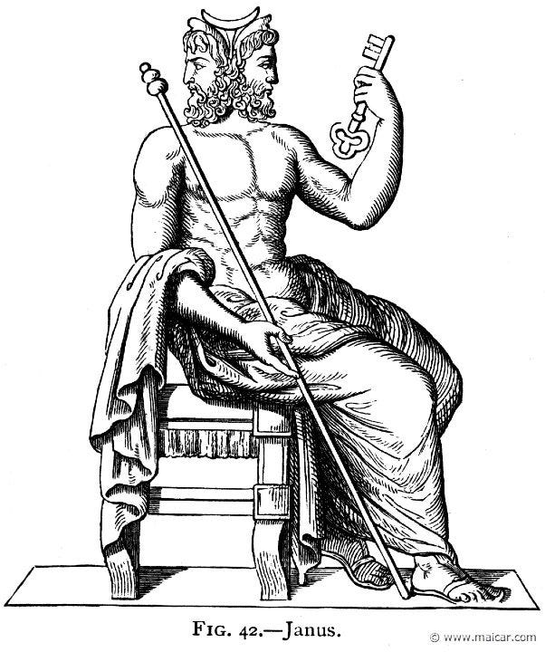 Janus Sceptre and key | Mythology, Janus, Roman god