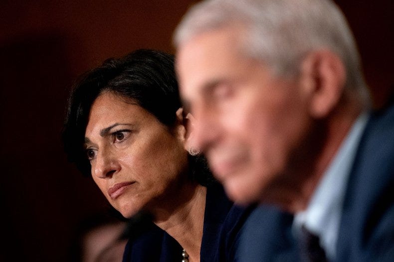 Rochelle Walensky and Anthony Fauci