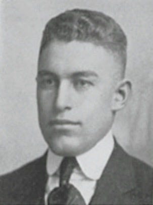 Roscoe 'Dusty' Rhodes, captain elect of the 1918 Nebraska football team
