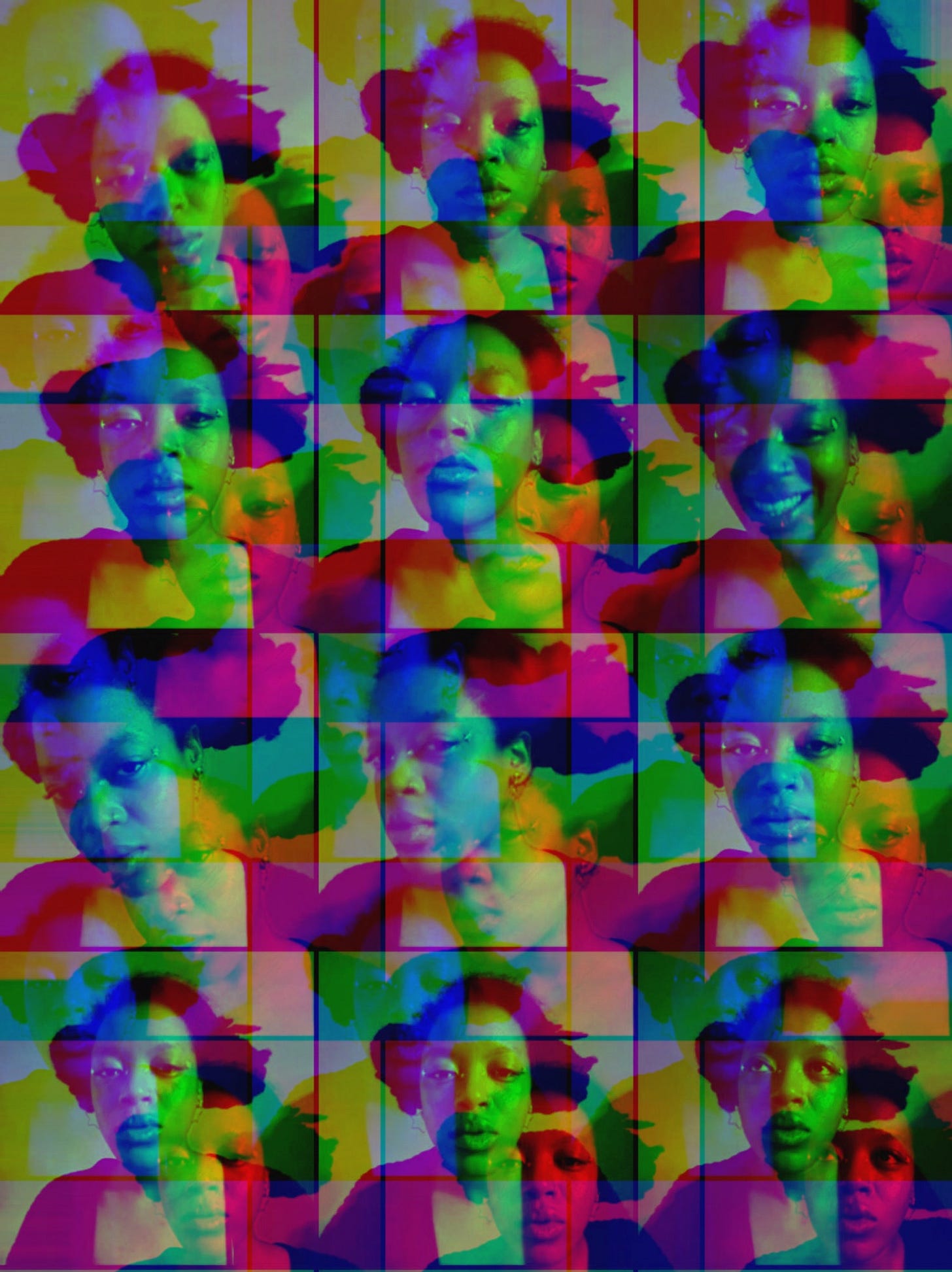 kaleidoscopic image of the writer themself