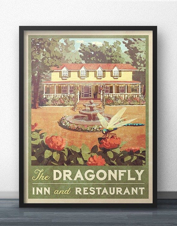 Dragonfly Inn Vintage Poster - Etsy