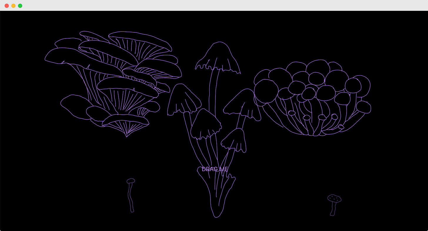 Screenshot of Mushrooms, linked below.