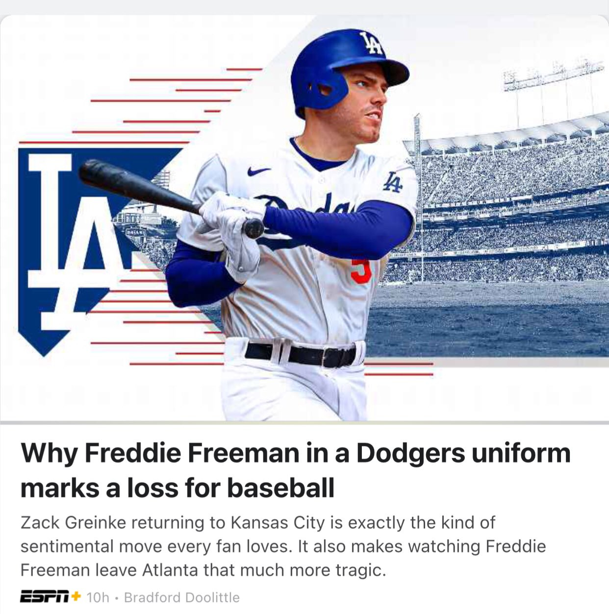 Dodgers' Freddie Freeman's heartwarming take on season-long