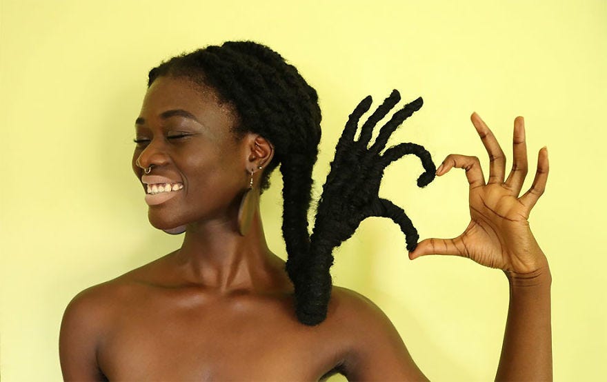 This Ivorian Artist Can Sculpt Her Hair Into Anything | Bored Panda