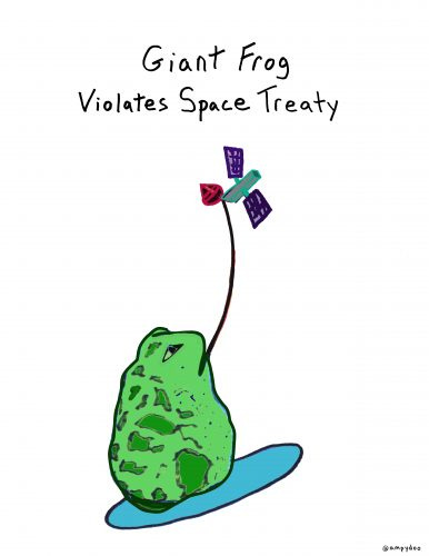 Giant Frog Violates Space Treaty