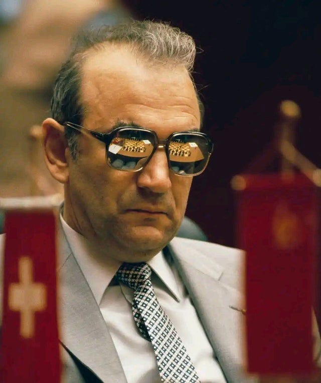 r/chess - Korchnoi Mirrored Sunglasses, 1978 World Chess championship