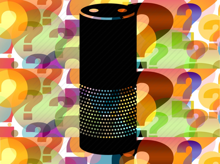 Smart speaker question marks