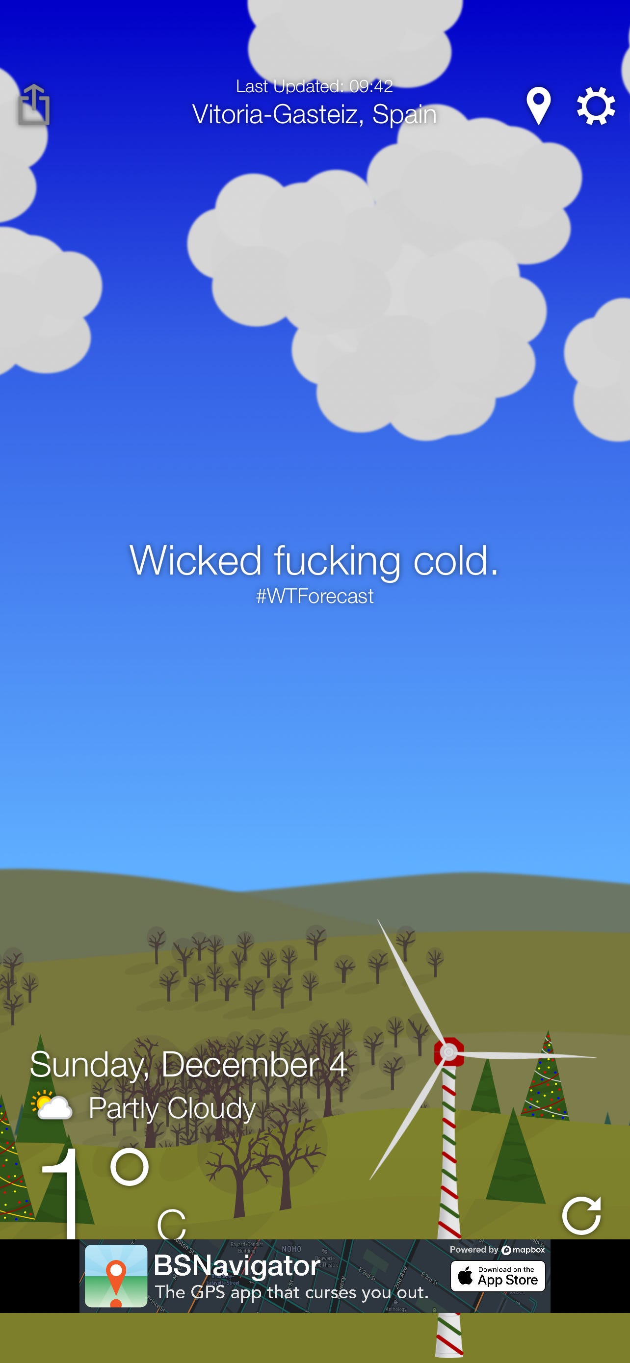 Wicked fucking cold.