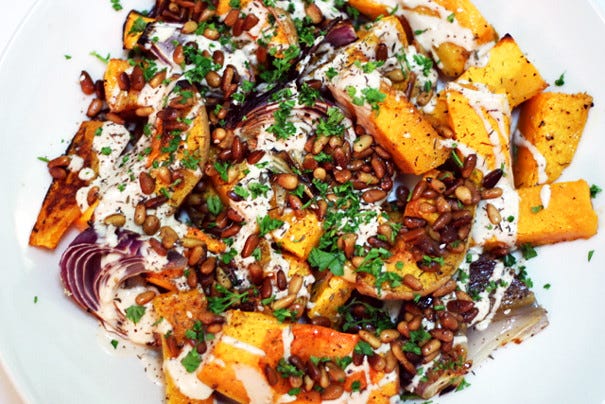 Roasted Butternut Squash and Red Onion with Tahini and Za&#39;atar - The  Amateur Gourmet