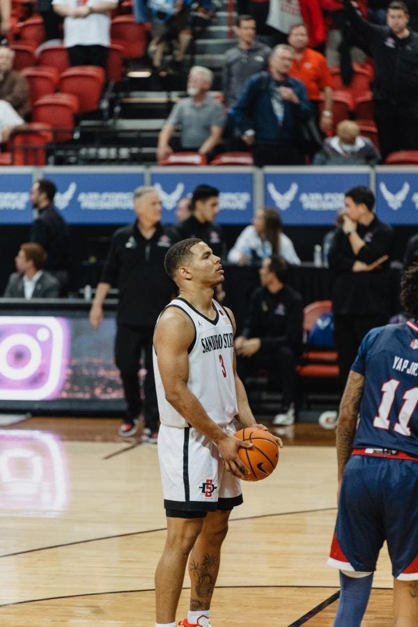 Matt+Bradley+%28%233%29+setting+up+for+a+free+throw+against+the+Fresno+State+Bulldogs+in+the+Mountain+West+Quarterfinal+game.