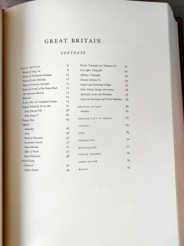 Royal Philatelic Collection Catalogue Contents