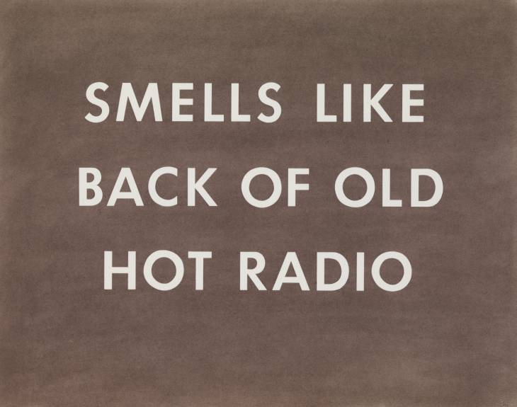 SMELLS LIKE BACK OF OLD HOT RADIO&#39;, Edward Ruscha, 1976 | Tate