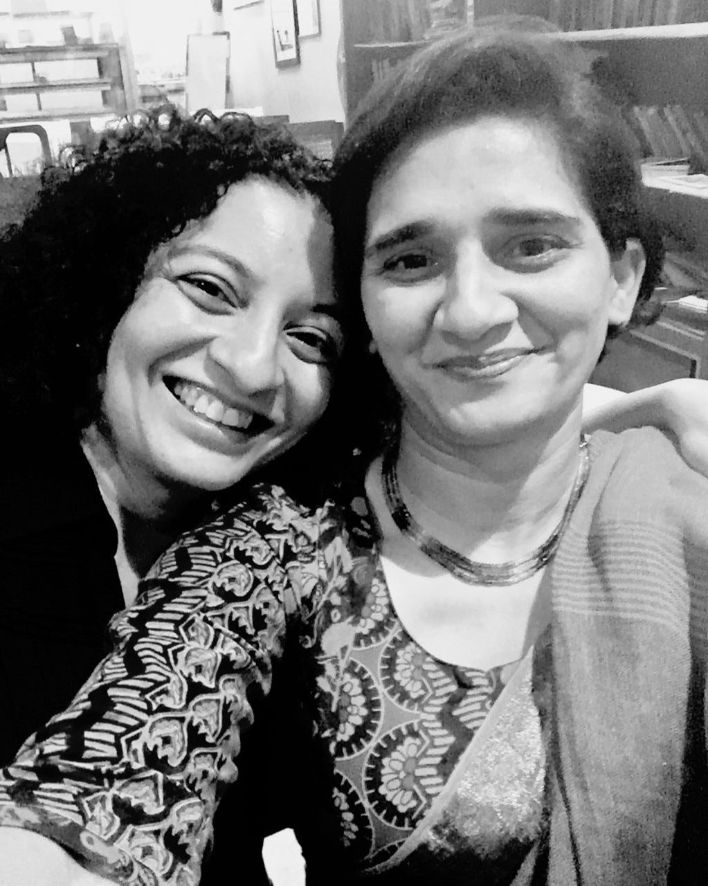 Priya Ramani and Natasha Badhwar at the Bangalore launch of Badhwar’s book, My Daughters’ Mum.