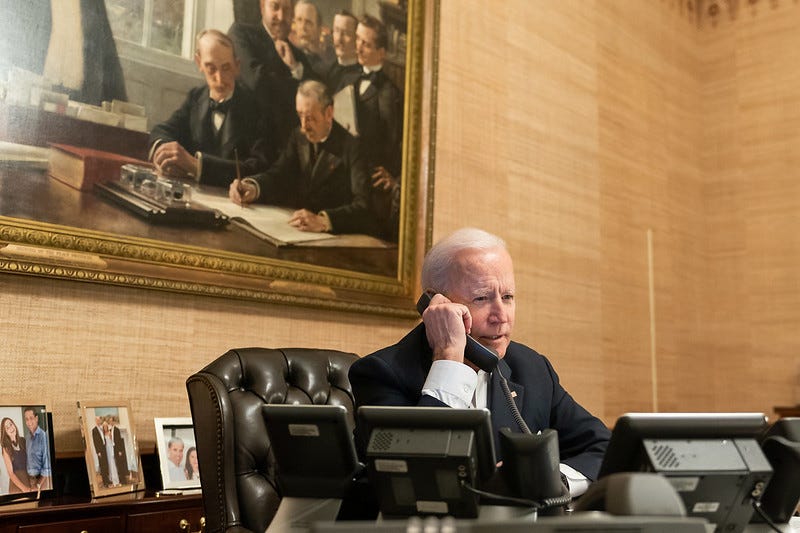 Biden on the phone