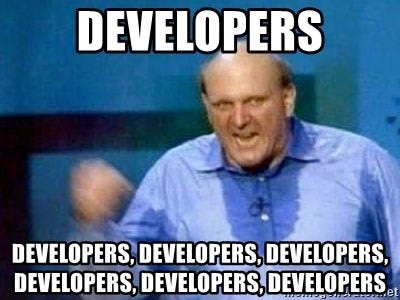 developers developers, developers, developers, developers, developers,  developers - Steve Ballmer | Meme Generator