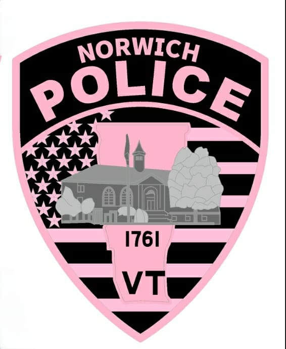 Image may contain: text that says 'NORWICH POLICE 1761 VT'