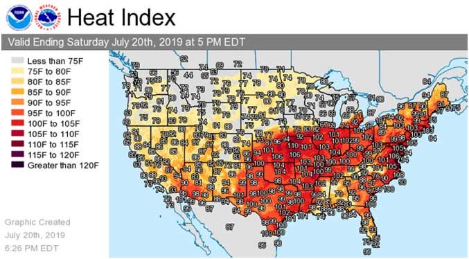 Deadly heat wave grips tens of millions in U.S., 6 deaths as temperature reaches record high