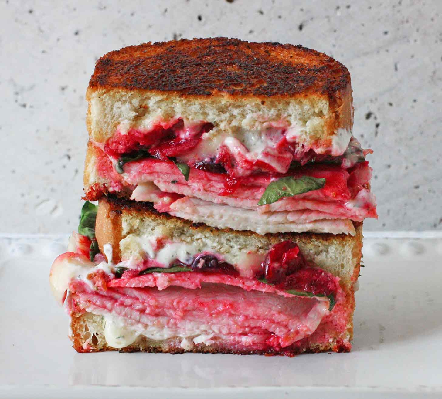 Turkey Cranberry Boursin Grilled Cheese