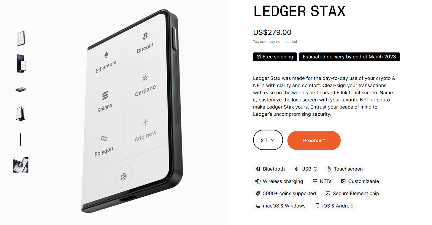 Hardware Wallet By Ledger